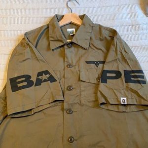 Vintage Bathing Ape Military Shirt Size L
